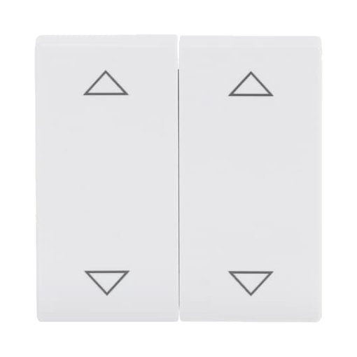 Rocker with legend Symbol "arrows" 2 gangs, for Venetian blind, Two-part rocker studio white - Platform 63