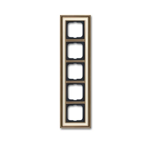 Cover frame 5gangs antique brass ivory white  BuschDynasty