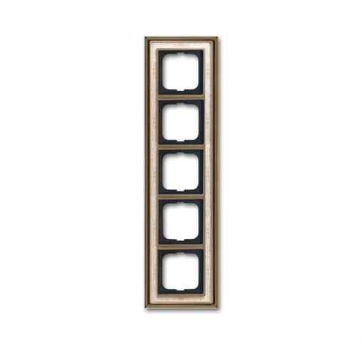Cover frame 5gangs antique brass decor ivory white  BuschDynasty