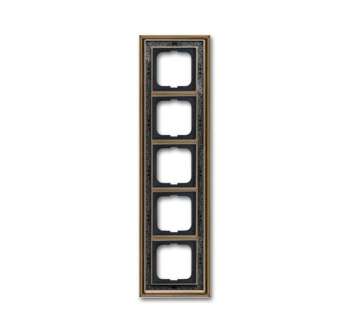 Cover frame 5gangs antique brass decor anthracite  BuschDynasty