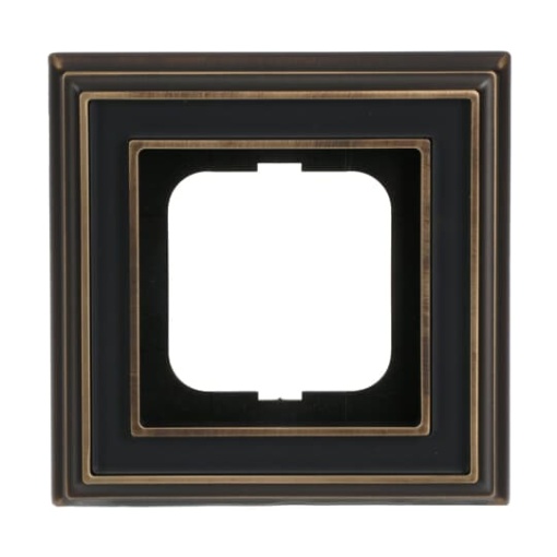 Cover frame 1gangs antique brass anthracite  BuschDynasty