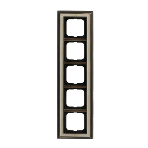 Cover frame 5gangs antique brass decor ivory white  BuschDynasty