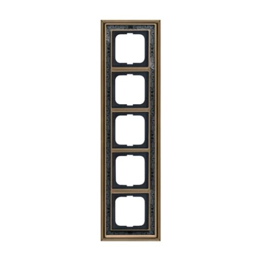 Cover frame 5gangs antique brass decor anthracite  BuschDynasty