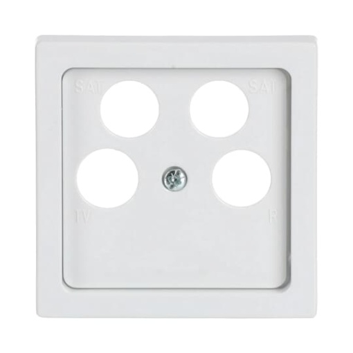 Cover plate SAT 4 gang studio white  Platform 63