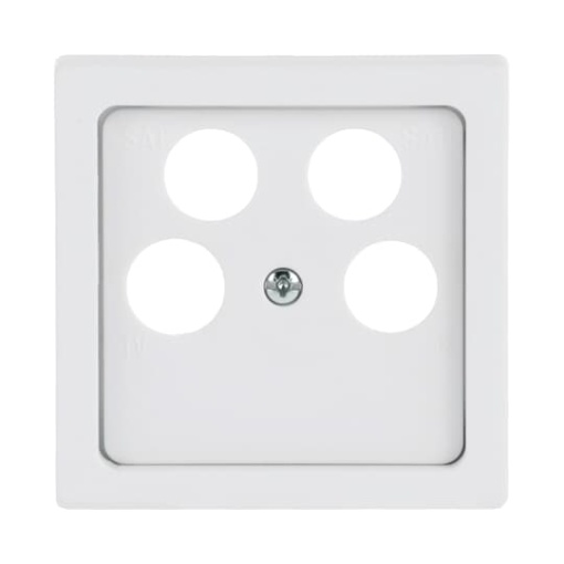 Cover plate TV  Radio  2x SAT 4 gang studio white matt  Platform 63