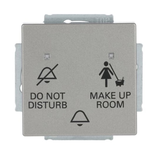 Bell pushswitch DND  MUR insert DND MUR and Symbol bell Single push button 1 pole 1NO grey metallic  Platform 63