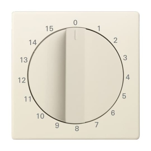 Cover plate with legend 1  15 Min for Time switch Turn button ivory white  Platform 63