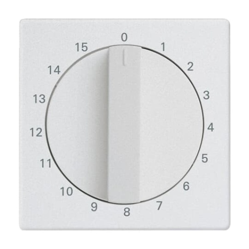 Cover plate with legend 1  15 Min for Time switch Turn button aluminium silver  Platform 63