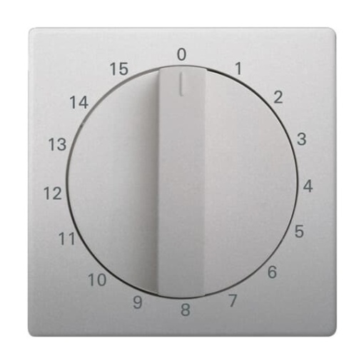 Cover plate with legend 1  15 Min for Time switch Turn button stainless steel  Pure Stainless Steel