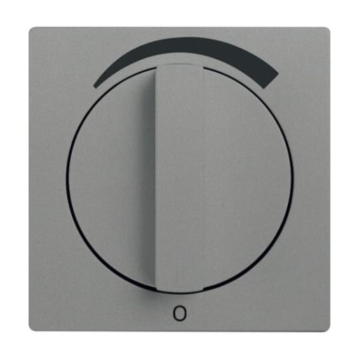 Cover plate with legend Level switch Turn button grey metallic  Platform 63