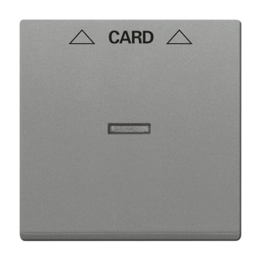 Cover plate with legend Card Symbol arrows for Switchpush button Hotel card grey metallic  Platform 63