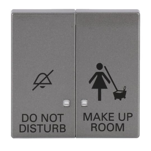 Rocker with legend DND MUR 1gang for Switchpush button Twopart rocker grey metallic  Platform 63