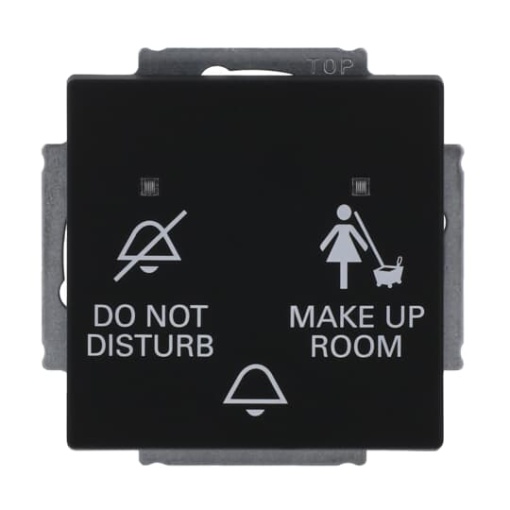 Bell pushswitch DND  MUR insert DND MUR and Symbol bell Single push button 1P pole black matt  Platform 63