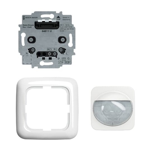 Motion detector sensor set Movement sensor 1gang Wireless alpine white  Reflex SI