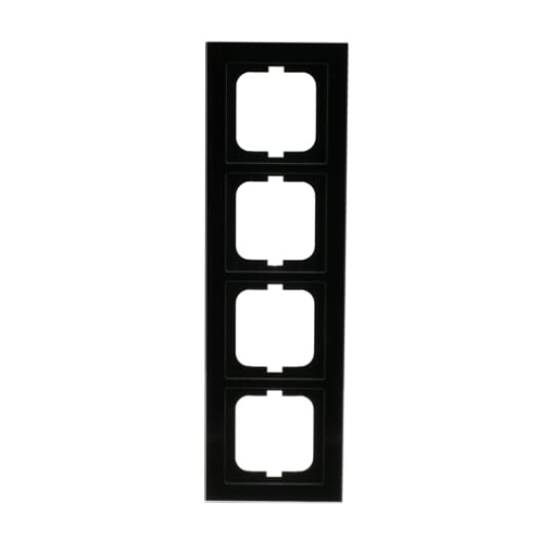 Cover frame 4gang glass black  Buschaxcent pur
