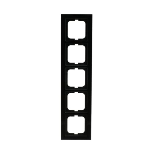 Cover frame 5gang glass black  Buschaxcent pur