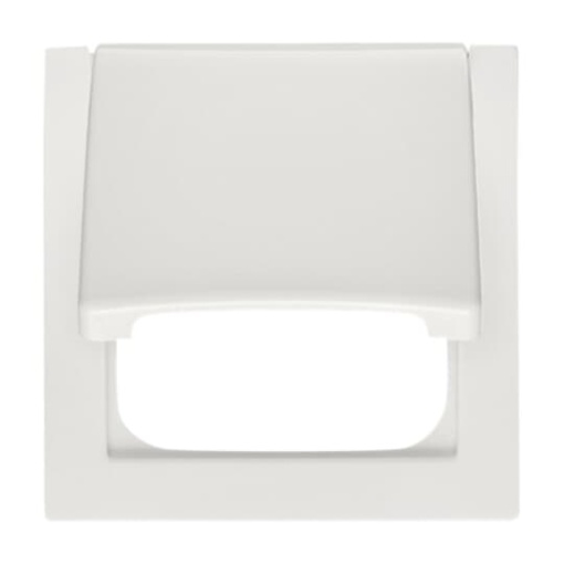 Cover plate with Hinged Lid Telecommunication inserts 50 x 50 mm alpine white  impuls