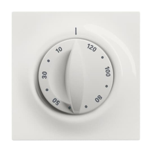 Cover plate with legend 10  120 Min for Time switch Turn button white  impuls