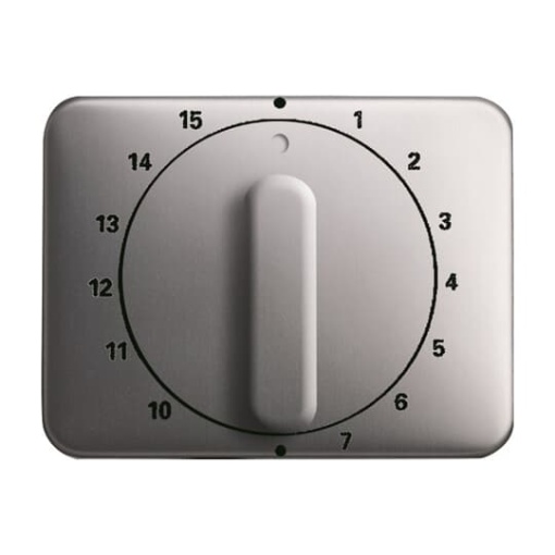 Cover plate with legend 1  15 Min for Time switch Turn button platinum  alpha
