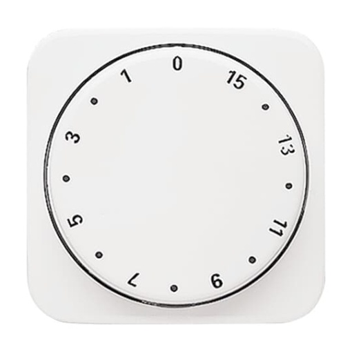 Cover plate with legend 1  15 Min for Time switch Turn button alpine white  Reflex SI