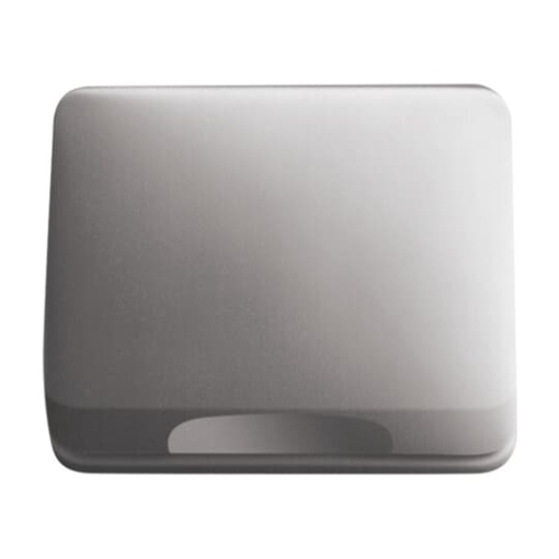Cover plate with Hinged Lid Telecommunication inserts 50 x 50 mm platinum  alpha
