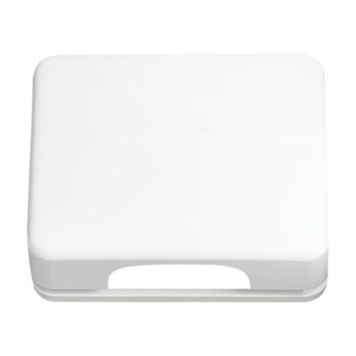 Cover plate with Hinged Lid Telecommunication inserts 50 x 50 mm studio white  alpha