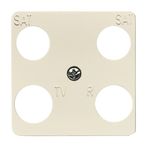 Cover plate SAT 4 gang white  BuschDuro 2000 SI