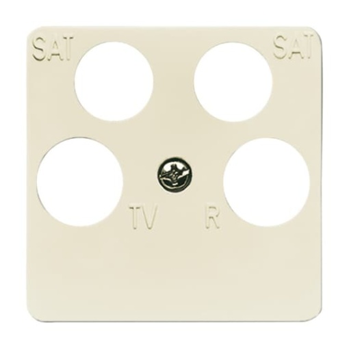 Cover plate SAT 4 gang white  BuschDuro 2000 SI