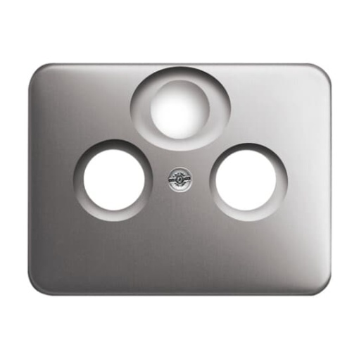 Cover plate SAT 3 gang platinum  alpha