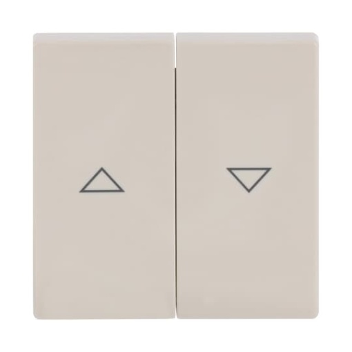 Rocker with legend Symbol "arrows" 2 gangs, for Venetian blind, Two-part rocker ivory white - Platform 63