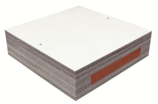 Fire resistance screw terminal enclosure Rows 3 550 mm x 550 mm x 128 mm Isolated Class II IP41