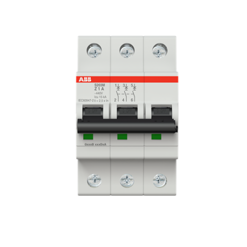 Miniature Circuit Breaker  S200M  3P  1 A  Z