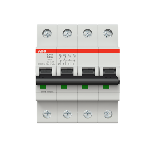 Miniature Circuit Breaker  S200M  4P  8 A  K