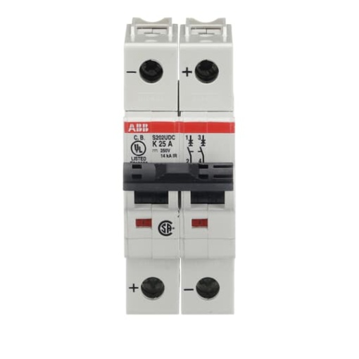 Miniature Circuit Breaker - S200UDC - 2P - 25 A - K