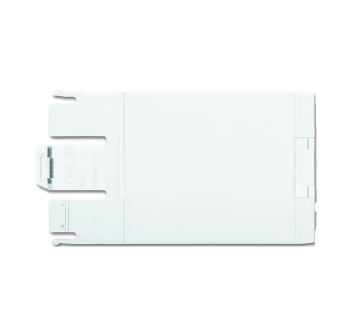 Label holder for round push button, white