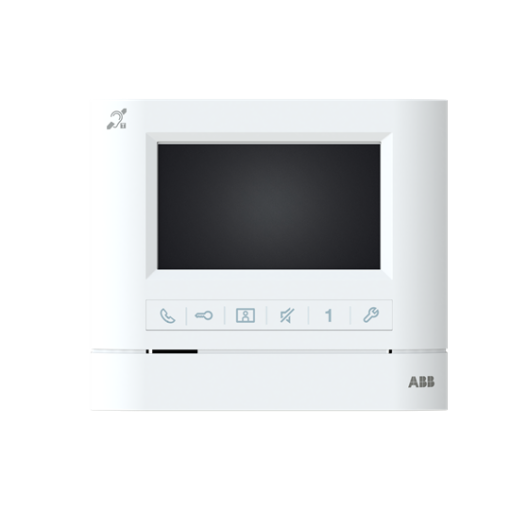 M22343-W-02 Basic 4.3" video hands-free indoor station, with induction loop,White