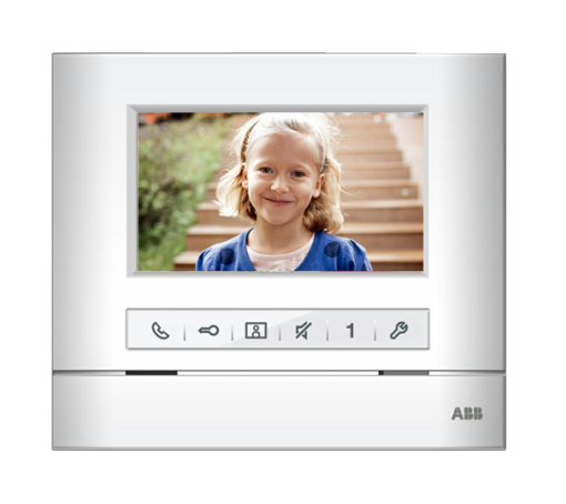 M22342W02 Basic 43 video handsfree indoor station with induction loop special for communityWhite