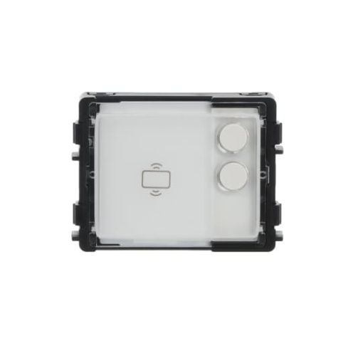 Round pushbutton module, 2, white, RFID