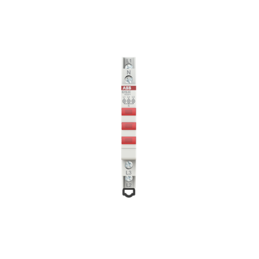 Indicator Light, 16 A, 415  230 V AC, 3LED, Red, MW 0.5