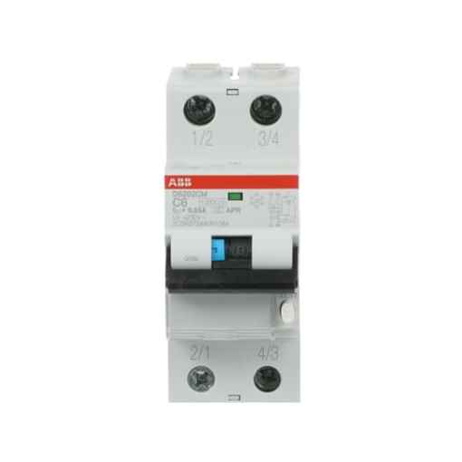DS202C M C6 APR30 Residual Current Circuit Breaker with Overcurrent Protection