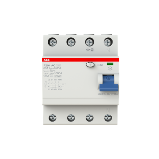 Residual Current Circuit Breaker  - 4P - Type AC - 30 mA - 80 A