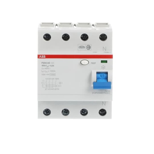 Residual Current Circuit Breaker  - 4P - Type AC - 500 mA - 100 A