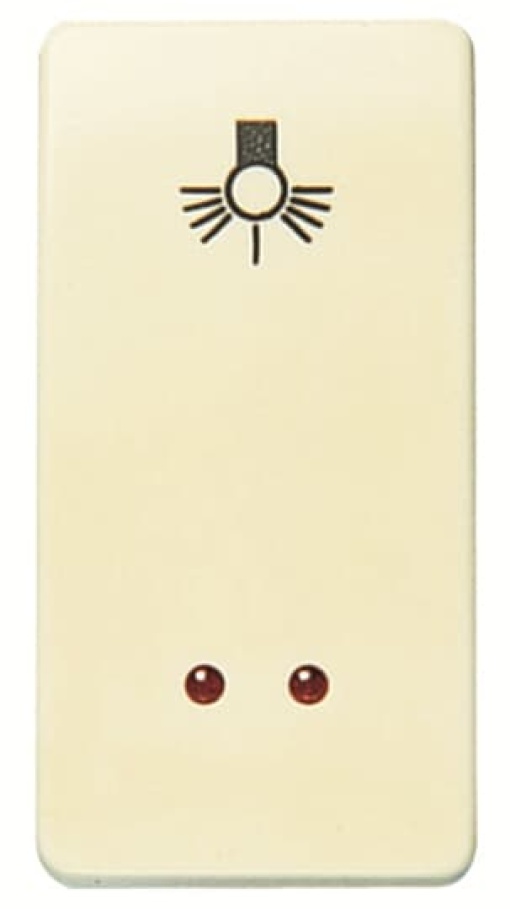 Pushbutton Single push button Rocker 1 pole Symbol light Ivory  Stylo