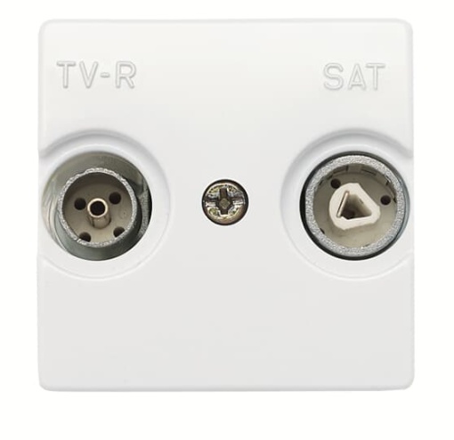 TV outlet SAT 1 gang Alpin White - Stylo