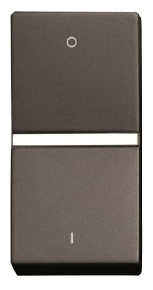 Insertcover Rockerbutton, Two-way switch with LED exchangeable Anthracite - Zenit