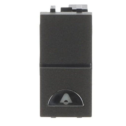 Pushbutton SP with bell symbol  1M  Anthracite Symbol bell Single push button Rocker 1 pole Anthracite  Zenit