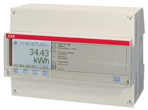 Energy meter 'Steel', M-bus, 3-phase, 80 A