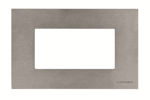 Frame 4 modules 1gang Stainless Steel - Zenit