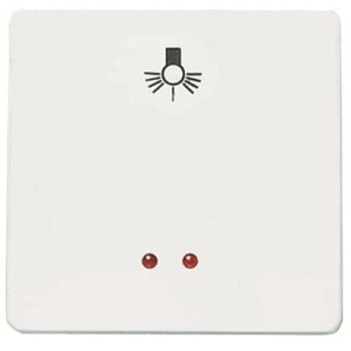 Pushbutton Single push button Rocker 1 pole, Symbol "light" Alpin White - Stylo