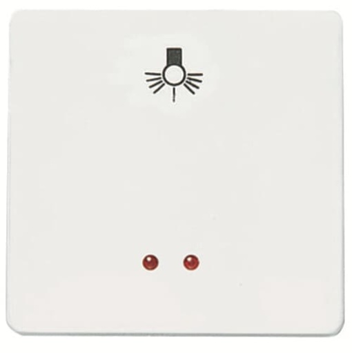 Pushbutton Single push button Rocker 1 pole, Symbol "light" Alpin White - Stylo